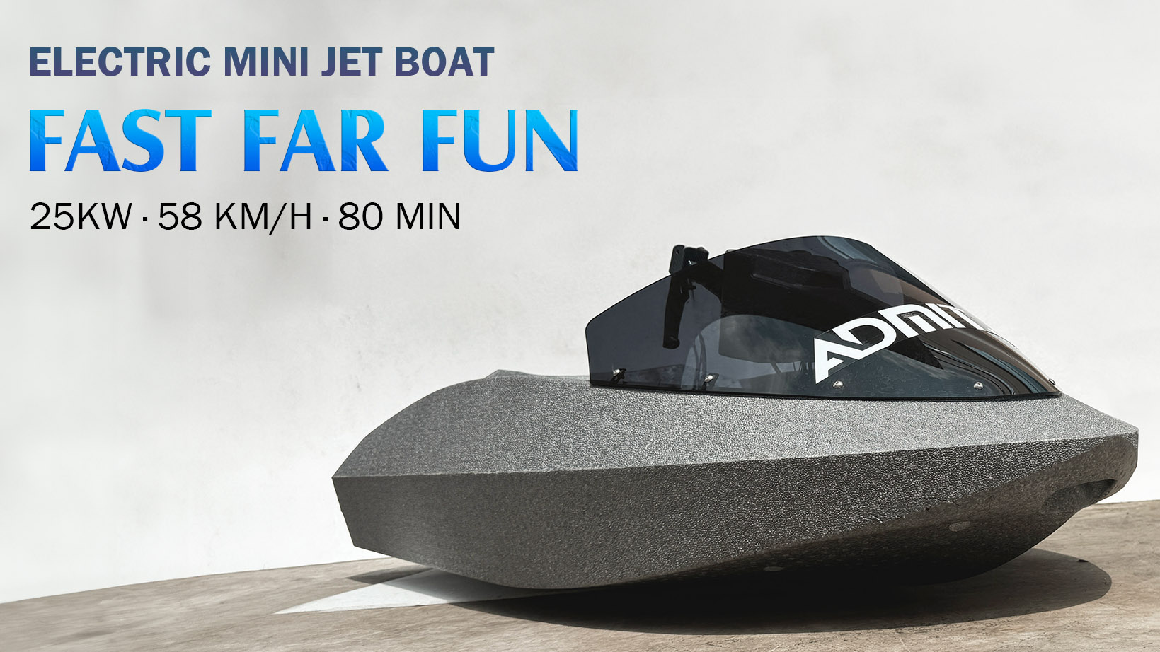 AdmitJet 2025 25KW EPP Electric Mini Jet Boat for Families & Resorts